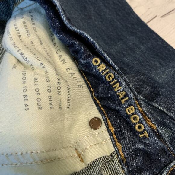 American Eagle Original Boot Mens Size 36x32 Denim Blue Jeans - Picture 11 of 13